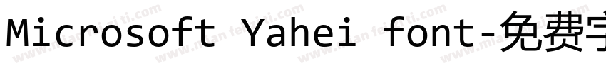 Microsoft Yahei font字体转换